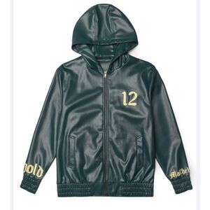 dcpl Vegan Leather Jacket Coat Green Men’s Streetwear Sz XL